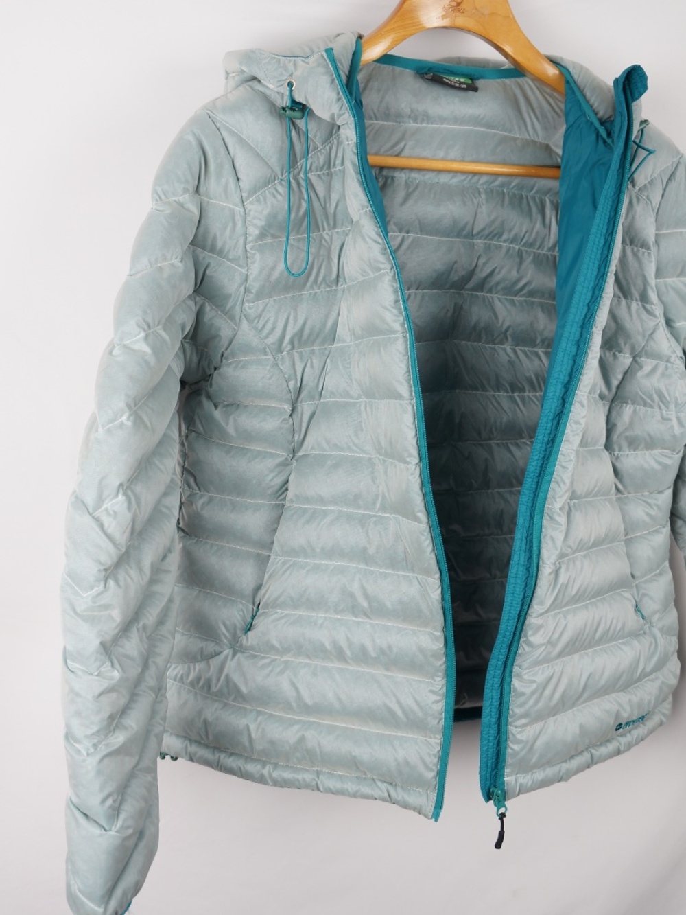 Hi-Tec Timaru Down Insulated Hoodie, Blue-Green, Women's XL - Picture 2 of 8